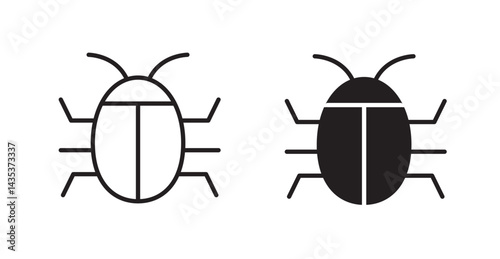 Bedbug icons. Vector isolated elements concept
