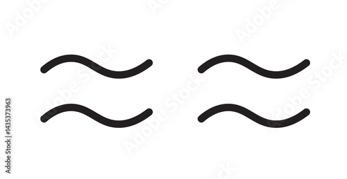 Approximately equal icons. Vector isolated elements concept