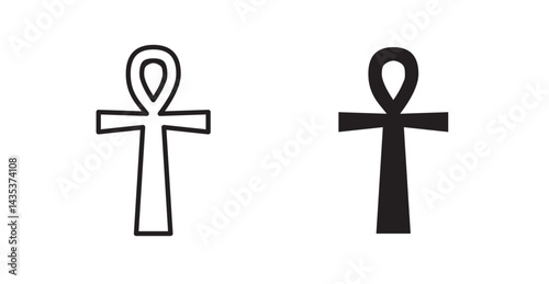 Ankh icons. Vector isolated elements concept