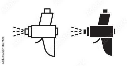 Airbrush icons. Vector isolated elements concept