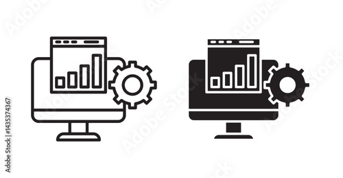 Admin panel icons. Vector isolated elements concept