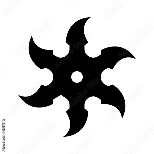 Shuriken icon vector. Ninja illustration sign. Throwing stars symbol or logo.