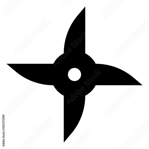 Shuriken icon vector. Ninja illustration sign. Throwing stars symbol or logo.