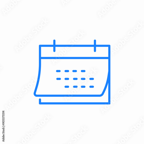 tear-off calendar icon sign vector