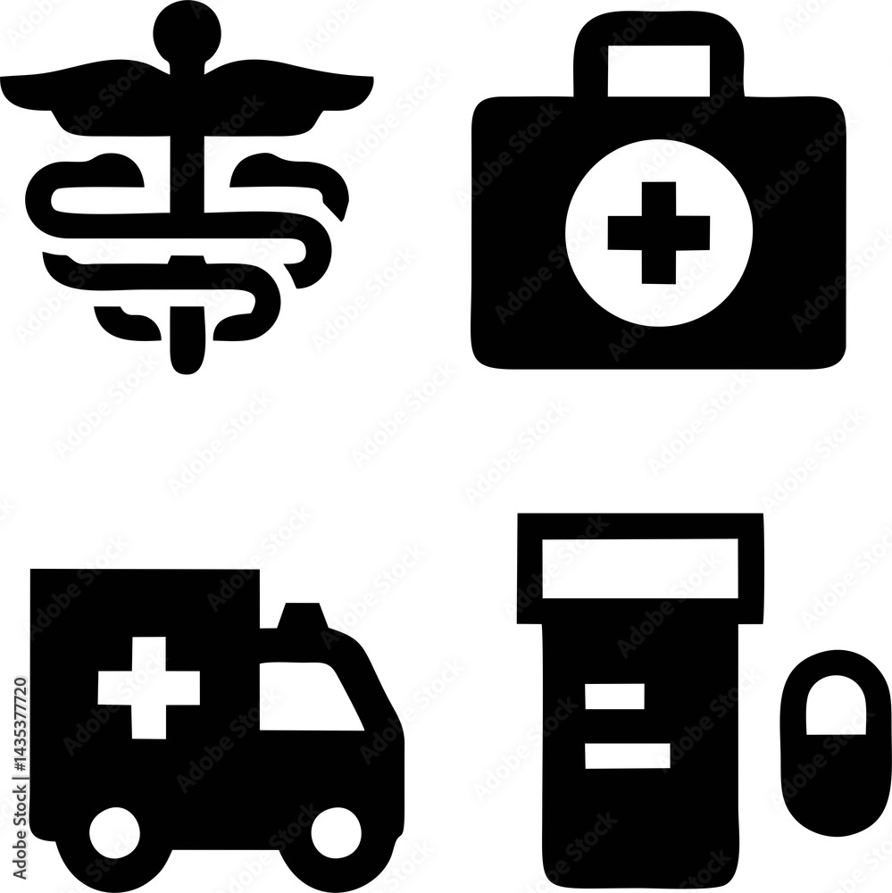 Obraz premium medical icons set