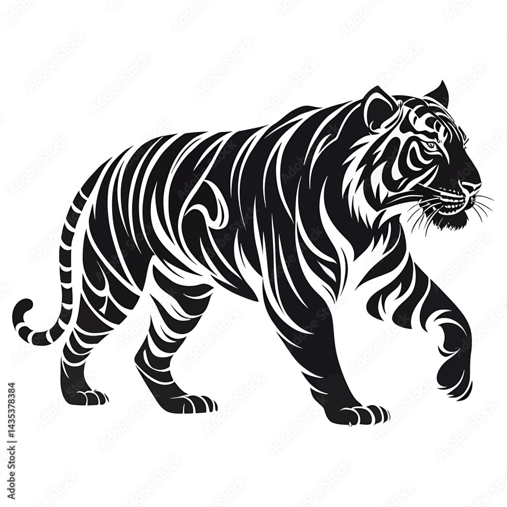 Fototapeta premium tiger silhouette vector