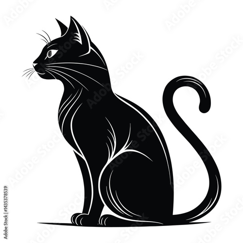  cat silhouette vector
