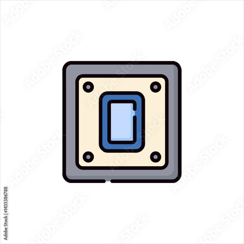 electrical switch on white background
