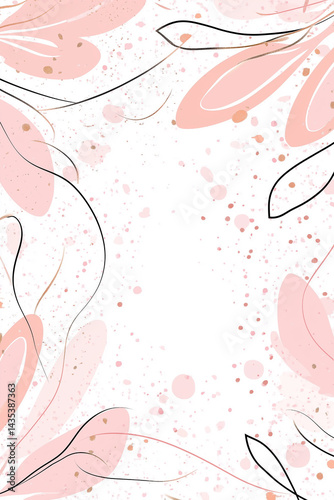 Pink background with a flowery design