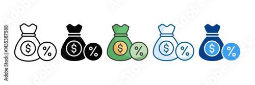 Zakat Icon Set Multiple Style Collection