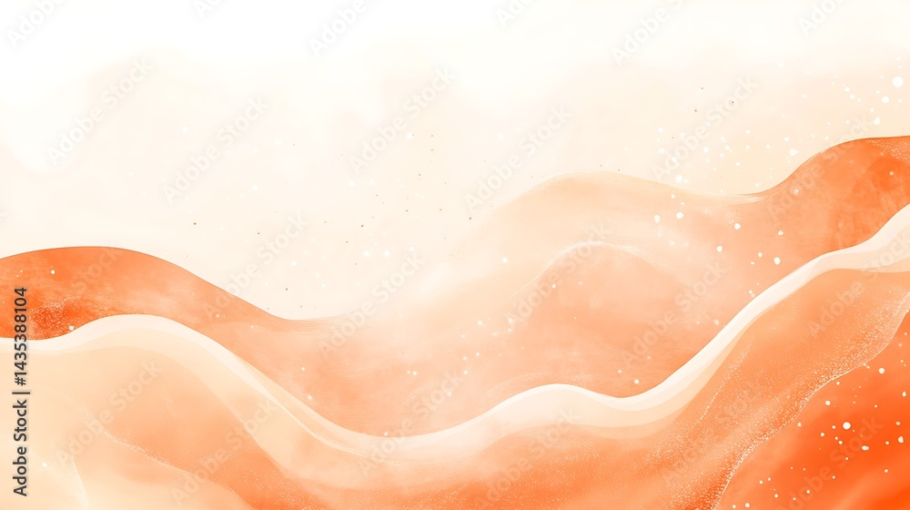 Obraz premium Orange Wave Abstract Background.