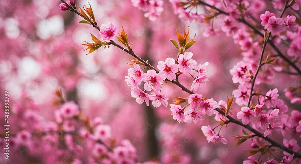 Pink Whispers of Spring AI Generated