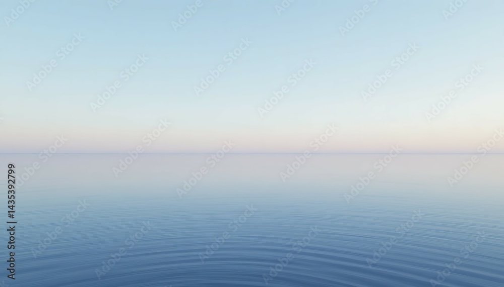 Obraz premium Calm Ocean Water with Gentle Ripples at Dawn or Dusk