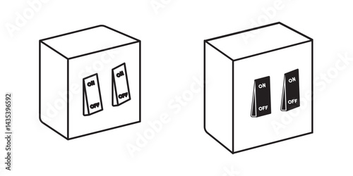 Switch on and off. Linear icon. 10 eps