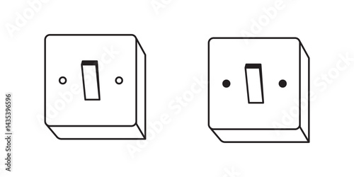 Switch on and off. Linear icon. 10 eps