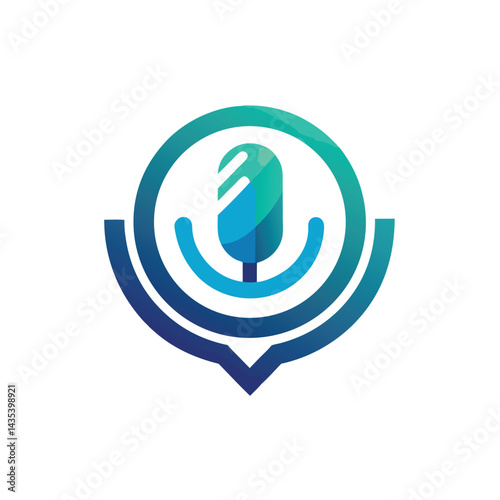 Sleek minimalist logo design for innovative voice authentication technology focused on secure identification and user accessibility in modern applications