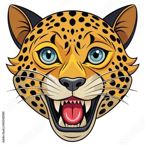 Cartoon Cheetah Head