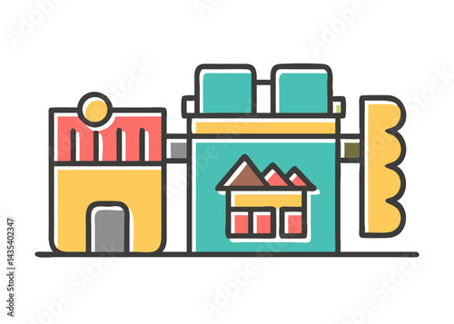 Minimalist illustration of a camera. Simple. Icons.