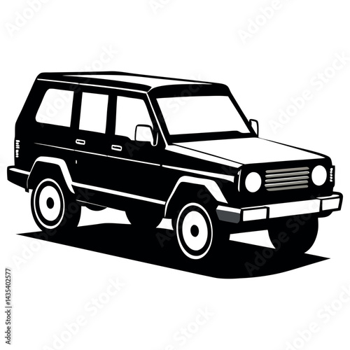 Vintage auto vector illustration showcases a classic car design with retro travel vibes