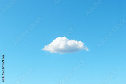 single white cloud in a clear blue sky