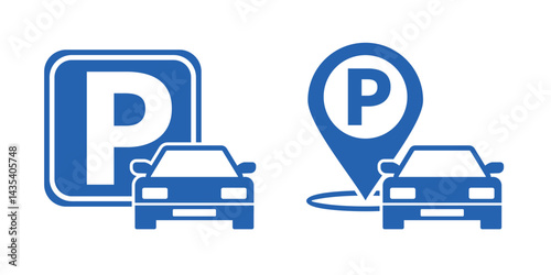 Car parking icon. Parking sign