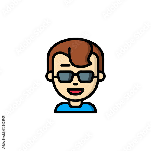 funny cartoon casual man
