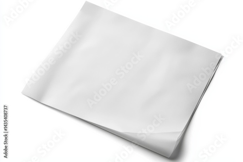 Obraz na płótnie Blank White Paper Mockup on White Background w salonie