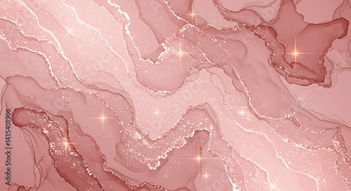 Rose Gold Reverie AI Generated