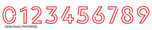 3d numbers infographic abstract work.  New set of creative number 0 to 9 logo designs. abstract number design vector illustration. pink line numbers 1 2 3 4 5 6 7 8 9 0.  eps vector art design. 