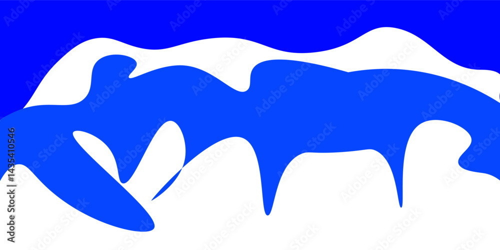 Separator, header, modern wave divider shape vector illustration
