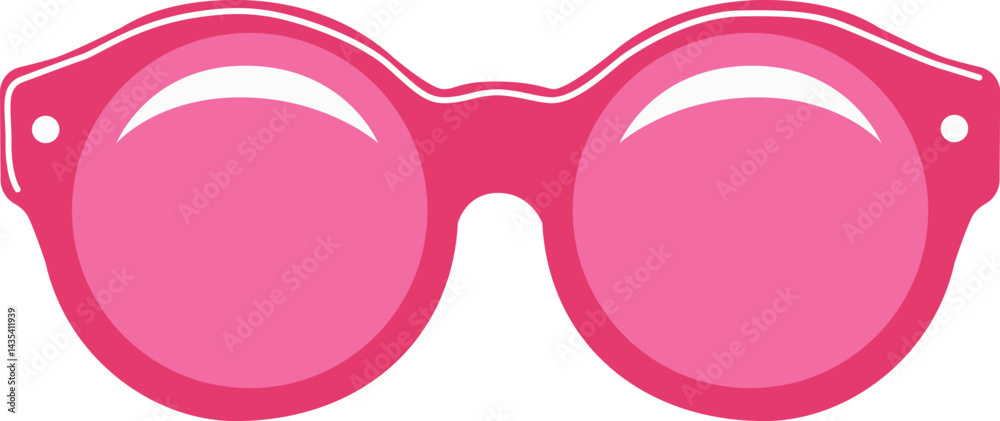 Powerful sunglasses. Vector illustration. Accessory for vision and sun protection, isolated on white background.