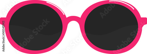 Powerful sunglasses. Vector illustration. Accessory for vision and sun protection, isolated on white background.