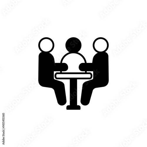 discussion icon, debate, simple flat style, illustration, pictogram template symbol sign logo, for ui or ux isolated on white for mobile app, editable