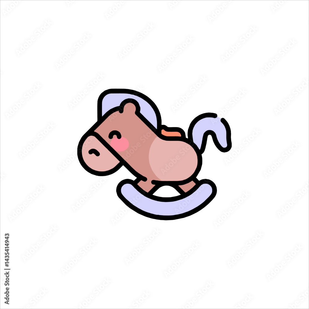 Fototapeta premium toy horse on white background