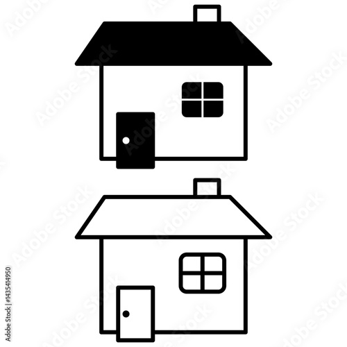 house icon, simple flat style, illustration, logo sign symbol pictogram template, for ui or ux isolated on white for mobile app, editable