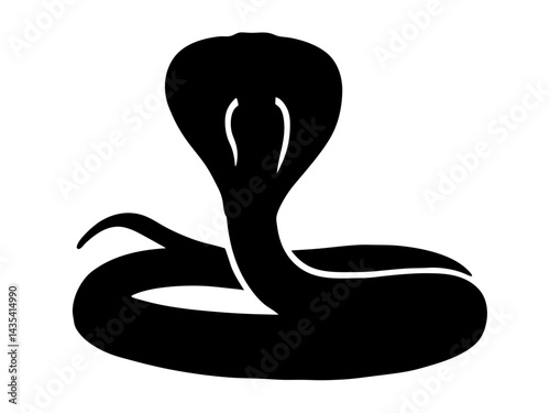 cobra silhouette vector for wildlife conservation, branding, web graphics, educational visuals, and creative design
