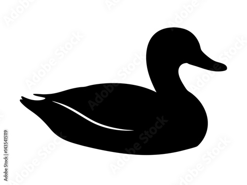 duck silhouette vector for wildlife conservation, branding, web graphics, and educational visuals
