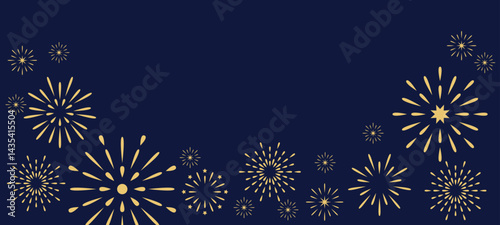 Fireworks set of poster, banner, card, symbols. Celebration, winner, New year party, anniversary flayer design. Chinese new year abstract background with copy space.