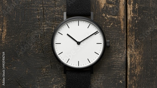 Wallpaper Mural A black watch with a white face and black hands. Torontodigital.ca