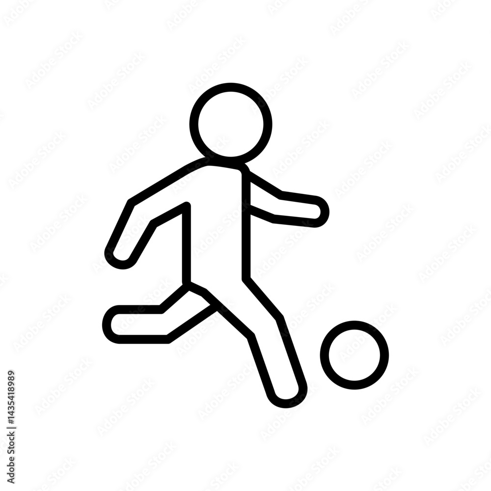 soccer person icon, simple flat style, illustration, logo sign symbol pictogram template, for ui or ux isolated on white for mobile app, editable soccer person icon, simple flat style, illustration, logo sign symbol pictogram template, for ui or ux isolated on white for mobile app, editable