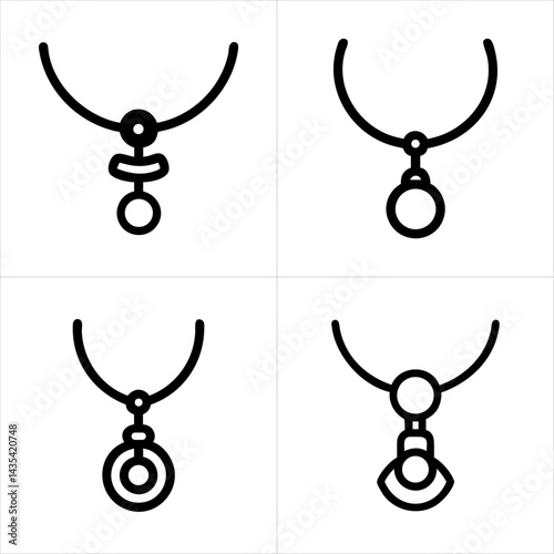 pendant icon set
