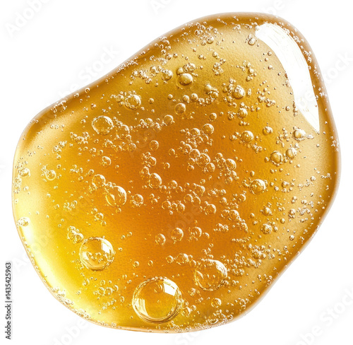 Obraz na płótnie PNG A transparent green serum gel toner drop bubbles honey sweetener. w salonie