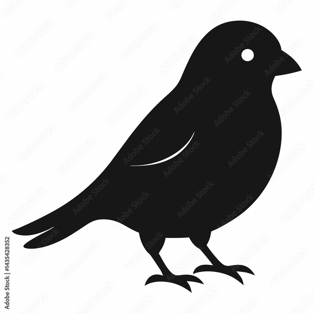 Fototapeta premium Modern Canary Silhouette Vector Art