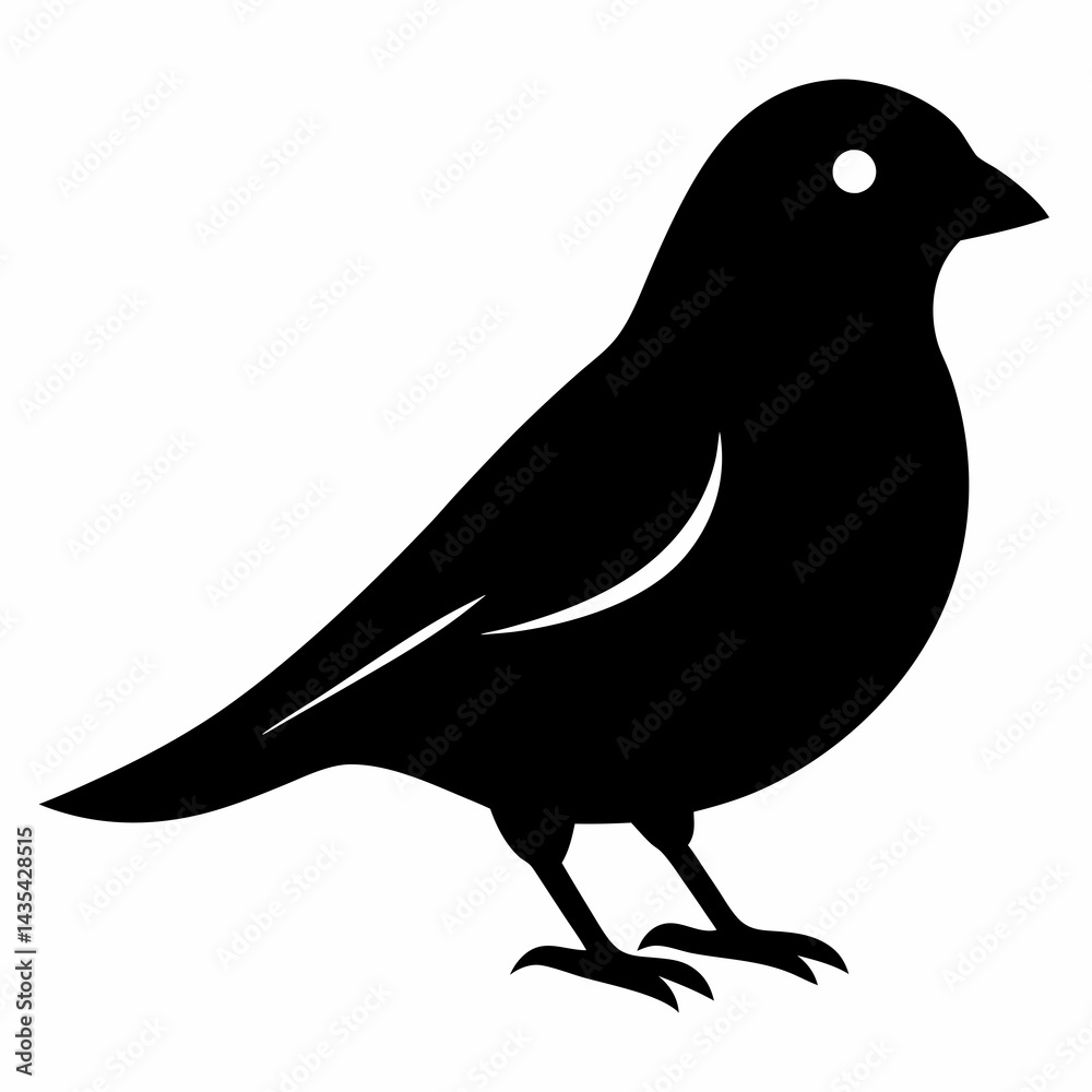 Fototapeta premium Modern Canary Silhouette Vector Art