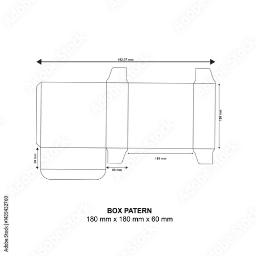 BOX PATERN 180 mm x 180 mm x 60 mm