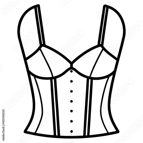 Minimal Bustier Vector on White