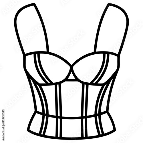 Minimal Bustier Vector on White