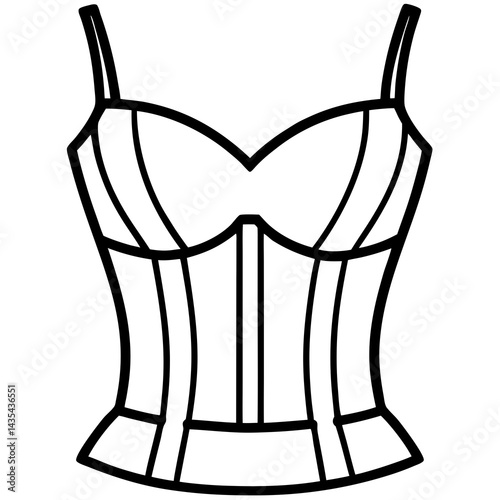 Minimal Bustier Vector on White