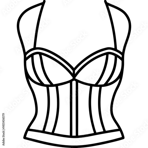 Minimal Bustier Vector on White