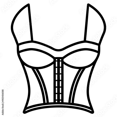 Minimal Bustier Vector on White